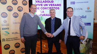 Alejandro García Pellitero, Alfonso Corral y Fernando Rubio en la presentación del ciclo de conciertos 'Sol de música'.